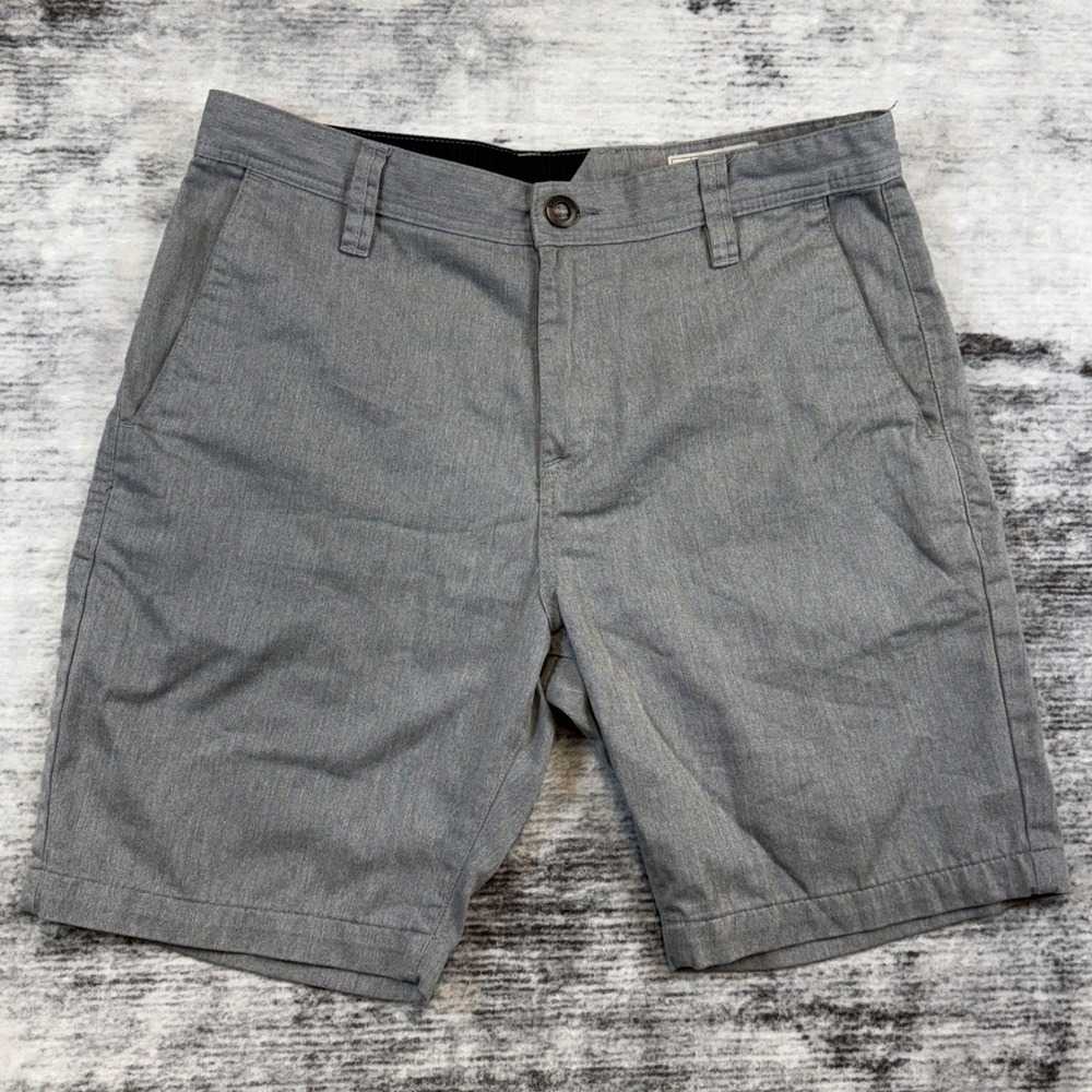 Volcom Mens Frickin Modern Stretch Chino Shorts Heather Grey Size 32